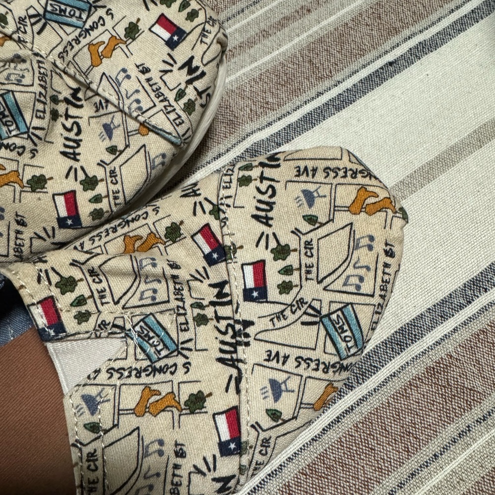 Toms Beige Texas Print Women's Shoes
